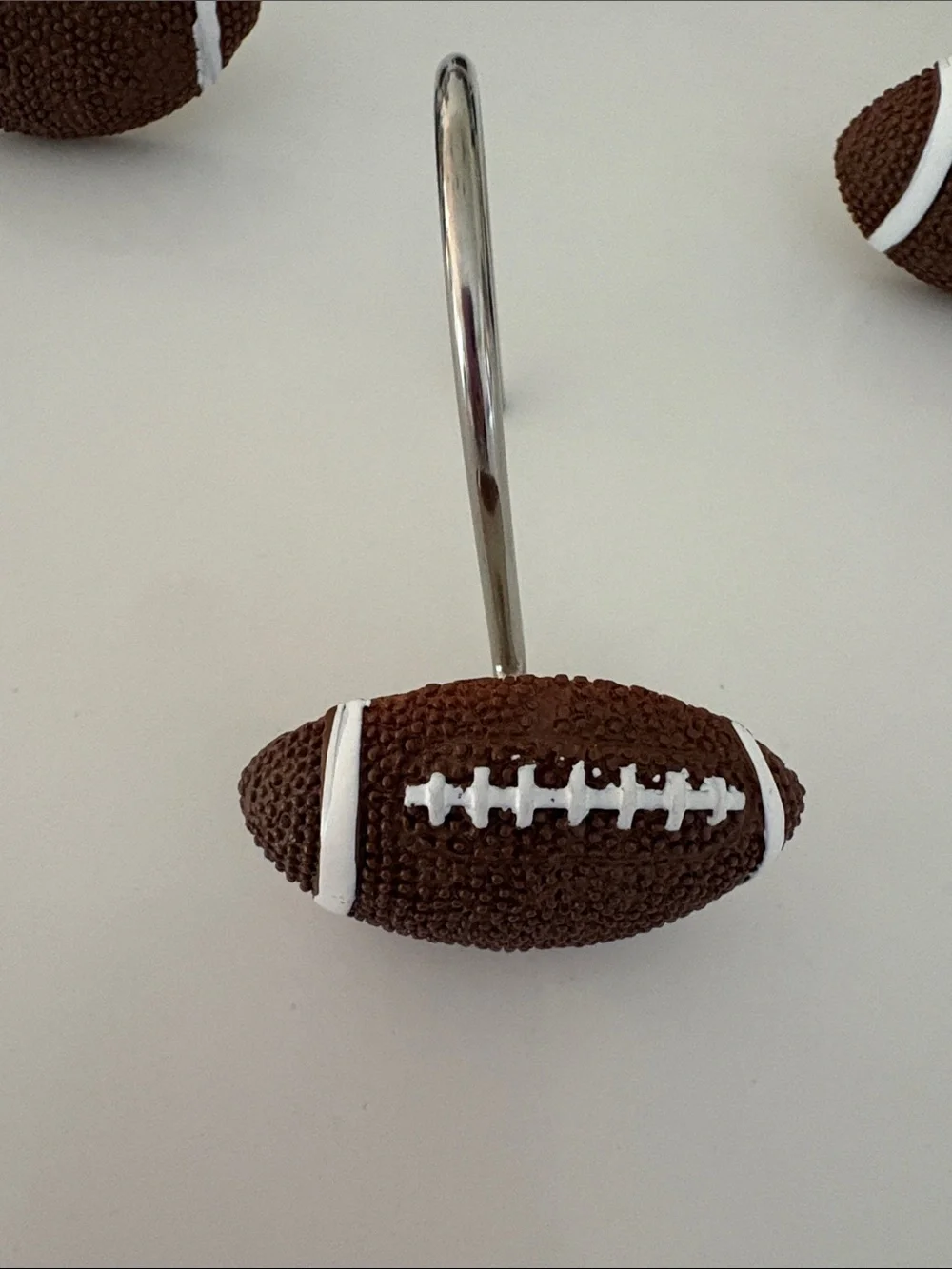 Football Shower Curtain Hooks - Set of 12